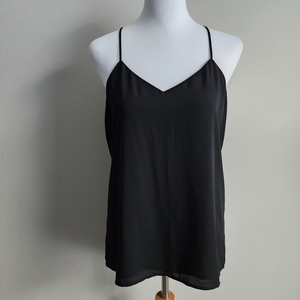 Express Barcelona Cami Womens Small Black Spaghetti Strap Halter Tank Whimsigoth